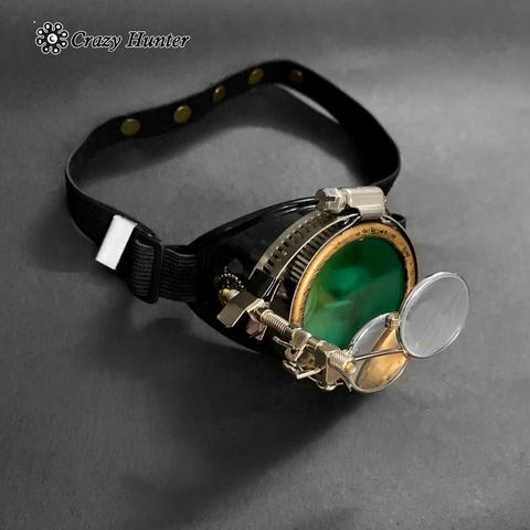 Steampunk Goggles Goth Cosplay Green Glasses Vintage Party Fancy Dress ► Photo 1/3