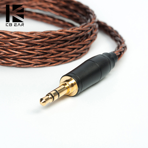 KB EAR 8 core oxygen-free copper cable 2.5/3.5/4.4MM with 2 PIN/MMCX/TFZ/QDC Blon bl-03 KB04 KB06 TRI I3 I4 KZ ZSX ZS10 PRO ZSN ► Photo 1/6
