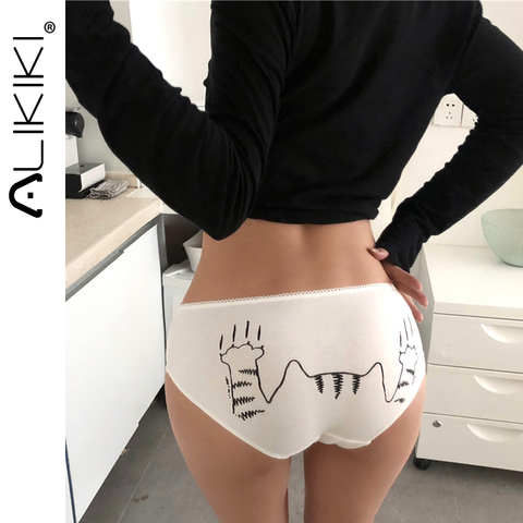 1/2/3Pcs Pig Cat Paw Print Cute Cartoon Panties Cotton Briefs For Women Girls Seamless Panties Set Underpants Sexy Lenceria ► Photo 1/6