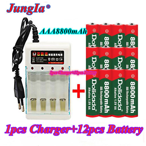 AAA 1.5V 8800 mah rechargeable battery AAA 1.5 V 8800 mah Rechargeable Alcalinas drummey +1pcs 4-cell battery charger ► Photo 1/6
