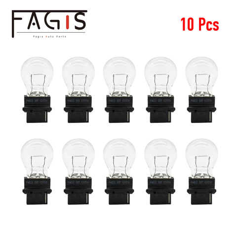 Fagis 10pcs T25 3156 3157 12V 21W 21/5W Clear Car External Turn Signal Bulb Halogen Lamp Brake Light Amber White Taillight ► Photo 1/6