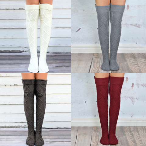 70cm Women Over Knee Socks Women Cotton Thigh High Over Knee Stockings Warm Long Stocking Winter Women Sexy Medias Socks ► Photo 1/6