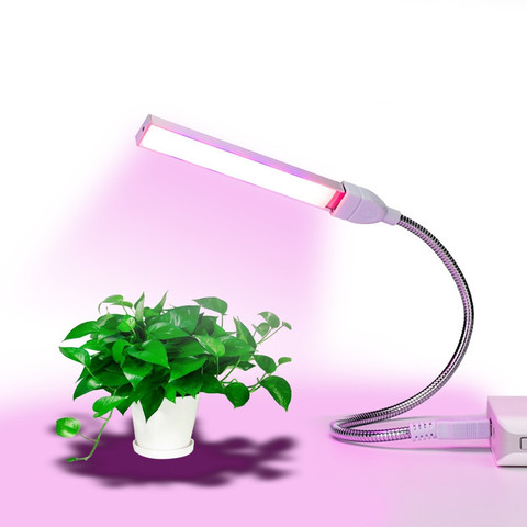1pcs 5W LED Grow Light USB Red & Blue 3W Full Spectrum Led Grow Lights Bulb Phytolamp DC5V for Desktop Plant Flower Growing ► Photo 1/6