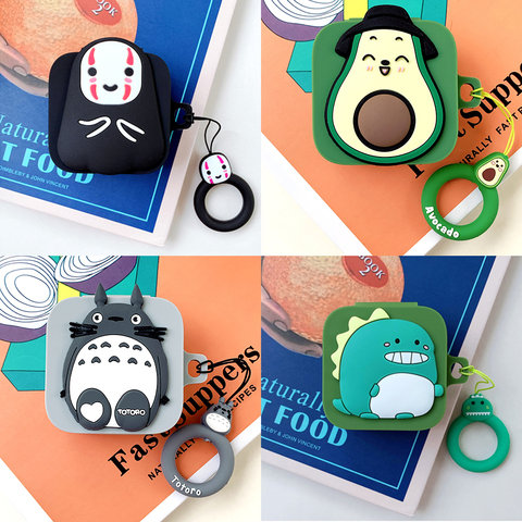 Cute Silicone Case for Xiaomi Air2 SE Case Wireless Bluetooth Earphone Case for Mi Air 2 SE Protective Cover With Finger Ring ► Photo 1/6