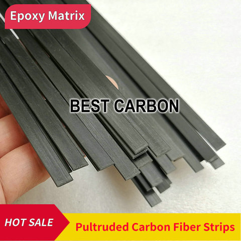 FREE SHIPPING 500mm length Pultruded Carbon Fiber Strip ► Photo 1/4