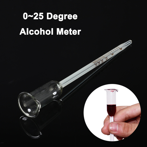 0 to 25 Degree Glass Wine Alcohol Meter Vinometer Concentration Measuring  Tool -a14-0729-38r