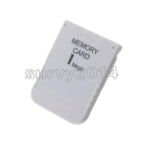 PS1 Memory Card 1 Mega Memory Card For Playstation 1 PS1 PSX Game Useful Practical Affordable White 1M 1MB ► Photo 1/1