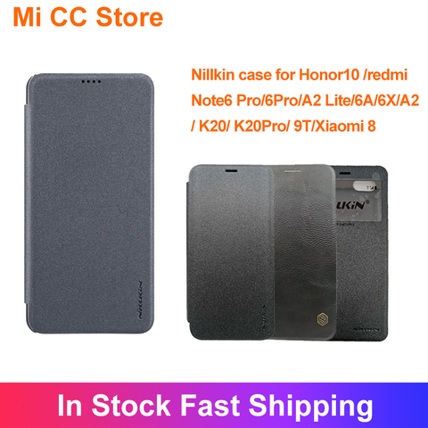 Nillkin For Xiaomi note 6 pro/6X/K20/6Pro/Honor10 Case Flip Leather Case Sparkle Series PU Flip Cover For Redmi 11 Protective ► Photo 1/6