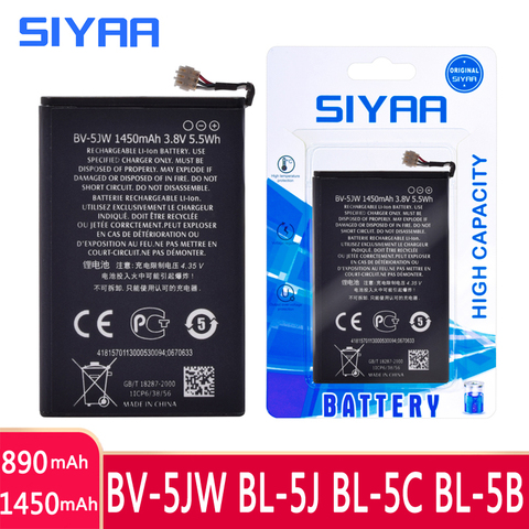 convenience North lonely SIYAA Phone Battery BV-5JW BL-5J BL-5C BL-5B For Nokia C2-01 N70 N72 C2-02  5070 Lumia 800 800C N9 N9-00 520 5230 BV5JW Bateria - Price history &  Review | AliExpress Seller -