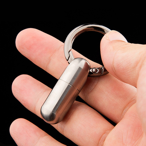 Titanium Outdoor Bottle Mini Titanium Alloy Seal Bottle Waterproof Canister Pill Bottles EDC Supplies ► Photo 1/6