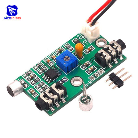Microphone Pickup Microphone Amplifier Module Adjustable Audio Amplifier Circuit AC Signal Amplifier Board with Pin&Wire ► Photo 1/1