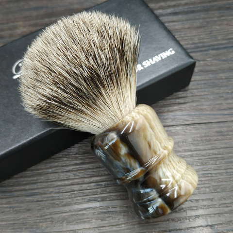 Dscosmetic super badger hair shaving brush and resin handle ► Photo 1/4