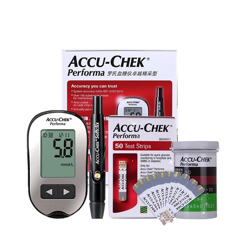 Accu Chek Performa Blood Glucose Meter Sugar Actieve Diabetic Tester Diabetes Glucosemeter Monitor Meting Test Strips ► Photo 1/6