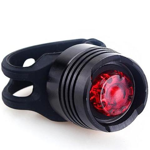 Aluminum Bicycle Cycling Front Rear Tail Helmet Red White LED Flash Lights 3 Modes Safety Warning Lamp Cycling Caution Light ► Photo 1/6