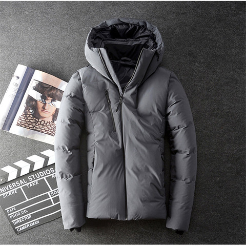 Men's coat, Japan and South Korea gray duck down winter jacket short coat ► Photo 1/4