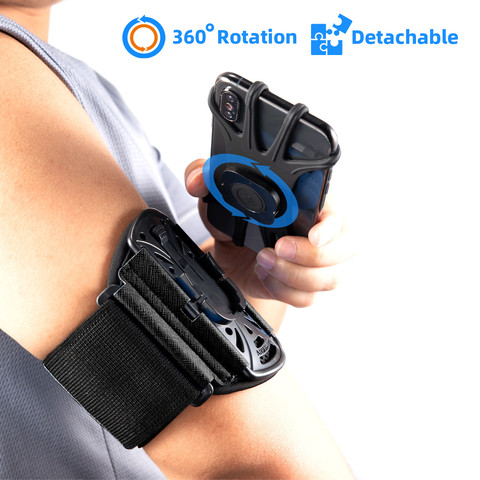 Running mobile phone disassembly arm bag outdoor riding takeaway rotating arm band Apple Samsung sports fitness arm band ► Photo 1/6