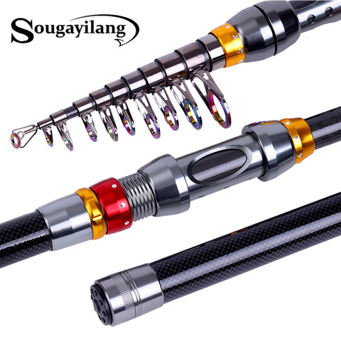 Sougayilang Spinning Fishing Telescopic Rod 1.8m-3.6m Carbon Fiber Fishing Rod High Saltwater Rod Bait Casting Fishing Rod Pesca ► Photo 1/6