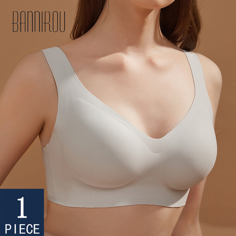 BANNIROU Sports Yoga Bras Seamless Active Bra Strapless Push Up Lingerie Wire Free Soft Sleep Wear Underwear For Woman 2022 New ► Photo 1/6