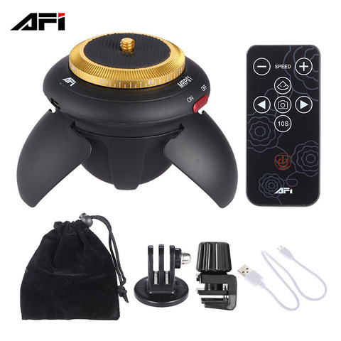 AFI MRP01 Time Lapse Video Camera Rotator Panorama Tripod Head LED 360 Gopro Timelapse Panning For Canon Nikon Sony DSLR Phone ► Photo 1/6