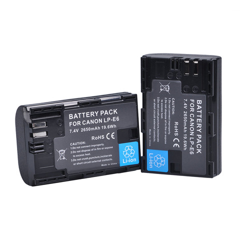 LP-E6 LP-E6N Camera Battery for Canon EOS R5 EOS 90D EOS 60D EOS 70D EOS 80D EOS 5D II EOS 5D III EOS 5D IV EOS 5Ds EOS 6D ► Photo 1/6