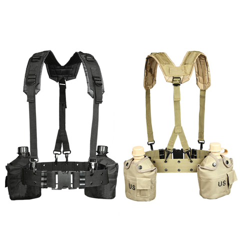 Outdoor 1000D tactical belt for men military Combat Belt H-shaped Padded Soft Adjustable Belt sling shoulder strapY belt ► Photo 1/6