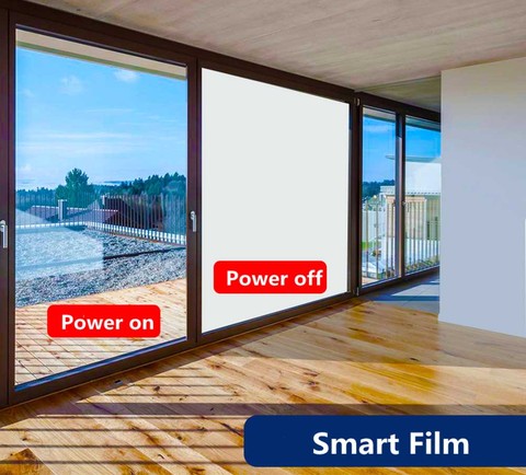 SUNICE PDLC Smart Film Electric Window Film Smart Switchable Adhesive Window Film Use For Home Office Partition ► Photo 1/6