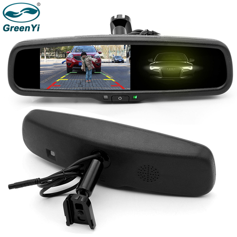 GreenYi Parking Assistance Auto Dimming HD 800*480 Car Monitor  4.3 TFT LCD Car Parking Rear View Rearview Mirror Monitor Video ► Photo 1/6