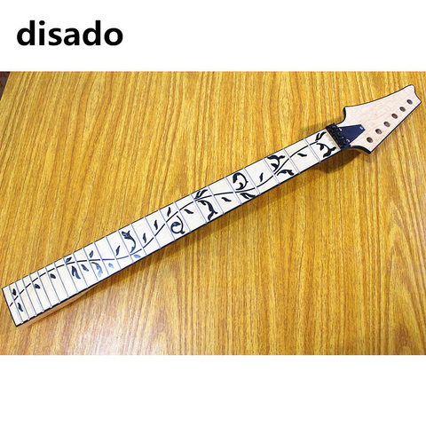 disado 24Frets reverse headstock maple Electric Guitar Neck maple fingerboard inlay black tree of lifes Guitar accessories parts ► Photo 1/6