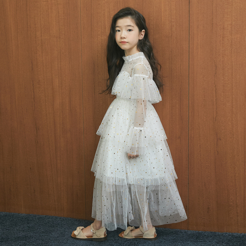 Star Dress For Baby Girls Toddler Cotton Clothing Children Sequined Dresses 