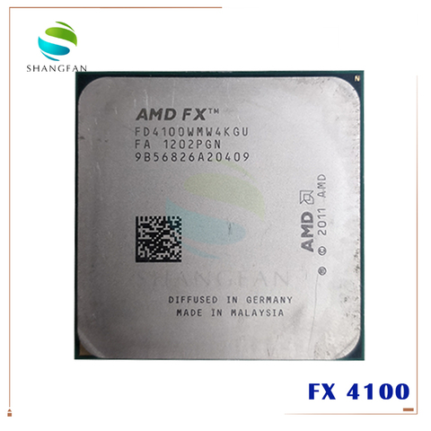 AMD FX4100  FX 4100 3.2GHz Quad-Core CPU Processor FD4100WMW4KGU 95W Socket AM3+ ► Photo 1/1