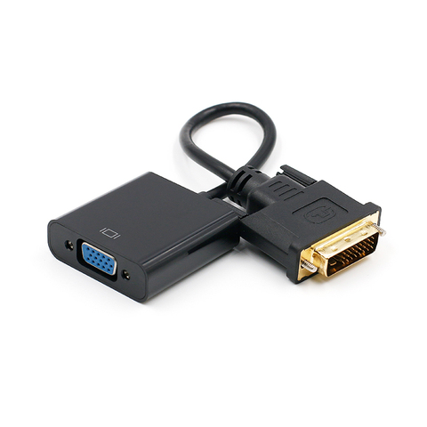 1080P DVI-D to VGA Adapter 24+1 25Pin Male to 15Pin Female Cable Converter for PC Computer HDTV Monitor Display ► Photo 1/3