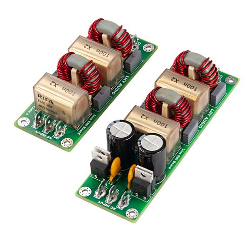 Fever grade AC EMI filter board HiFi audio mains power purifier Class 2 high current filter circuit ► Photo 1/5