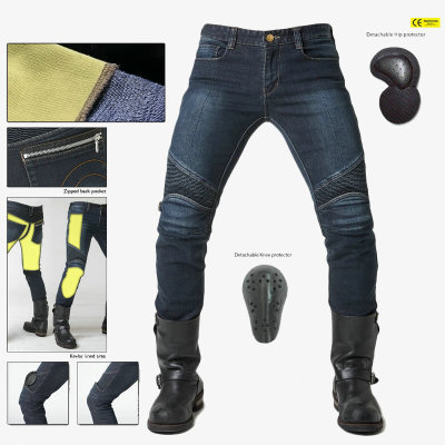 2022 Men Motorcycle Pants Kevlar Moto Jeans Protective Gear Riding Touring Black Motorbike Trousers Blue Motocross Jeans ► Photo 1/6