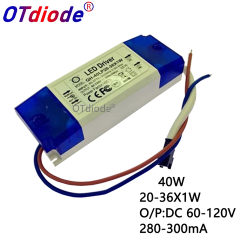 5pcs 20W 30W 40W LED Driver 20-36x1W 300mA DC60-120V High Power LED Powr Supply For Floodlight 10 orders ► Photo 1/6