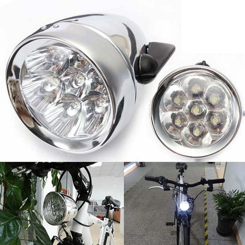 Bicycle Head Light 7 LED Ultra Light Vintage Retro Bike Front Headlight Classic Cycling Safety Lamp Lights Accessories ► Photo 1/6
