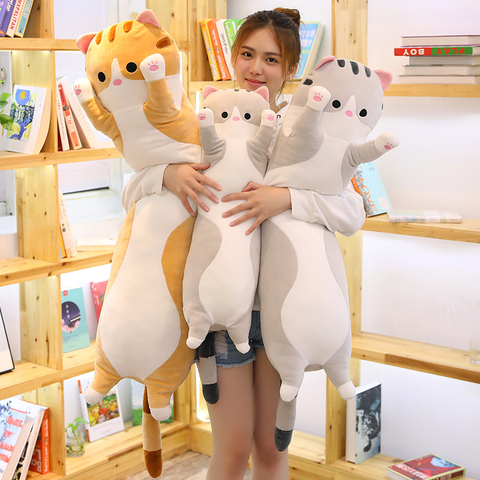 130CM Cute Soft Long Cat Pillow Plush Toys Stuffed Pause Office Nap Pillow Bed Sleep Pillow Home Decor Gift Doll for Kids Girl ► Photo 1/6