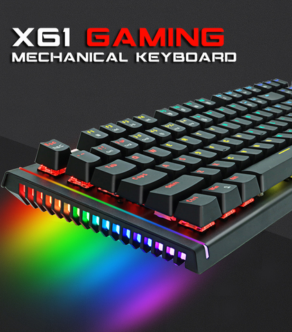 ZUOYA Game Mechanical Keyboard LED Backlit Anti-ghosting Blue/Red/Black Switch wired gaming Keyboard Russian/English for laptop ► Photo 1/6