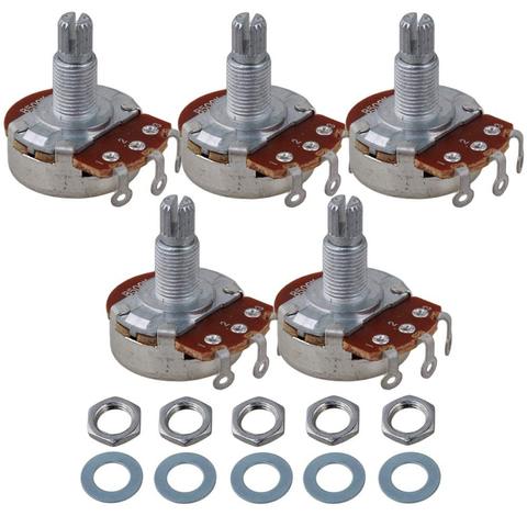 Full Size B500K Pot Split Shaft Potentiometer Tone Pots for Guitar Bass Pack of 5 ► Photo 1/3