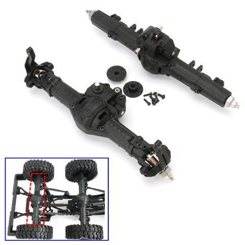 Front +Rear Black Gear Box Set for 1/10 Axle HG P401/P402/P601 Crawler RC Car Truck Parts ► Photo 1/5