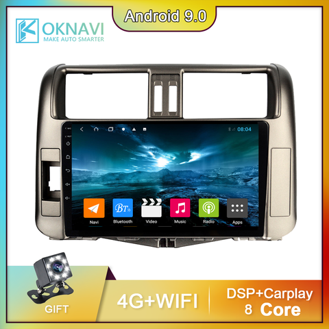 OKNAVI For Toyota Land Cruiser Prado 150 2010 2011 2012 2013 Android 9.0 Car Radio Multimedia Video Player Stereo GPS Navigation ► Photo 1/6