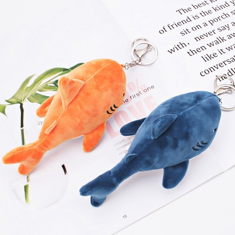 Cute Simulation Shark Plush Key Chain Pendant Toys Soft Cartoon Whale Stuffed Doll Backpack Keychain Bag Pendant Kids Gift ► Photo 1/6