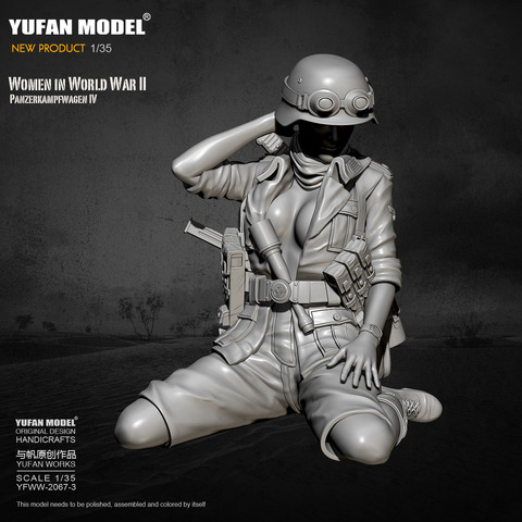 1/35 Yufan model Resin Model Tank soldier beauty self-assembled  YFWW-2067-3 ► Photo 1/5
