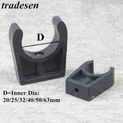 1pcs ID 20~63mm PVC Pipe Clamp Garden Micro Irrigation Fittings Steady Fixed U-type Water Pipe Strap Clip UPVC Tube Connectors ► Photo 1/5