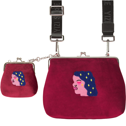 YIZI New original creative women velvet messenger bags  portable vintage satchels for girls with 3 selections (FUN KIK store) ► Photo 1/6