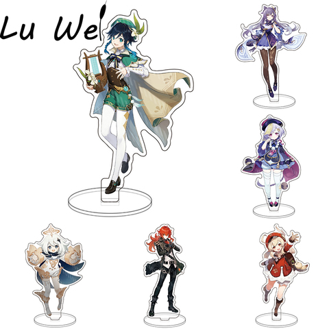 Anime figure Genshin Impact Diluc Venti Klee Keqing Qiqi Acrylic Stand Model Plate Desk Decor Standing Sign Keychain Xmas Gifts ► Photo 1/6