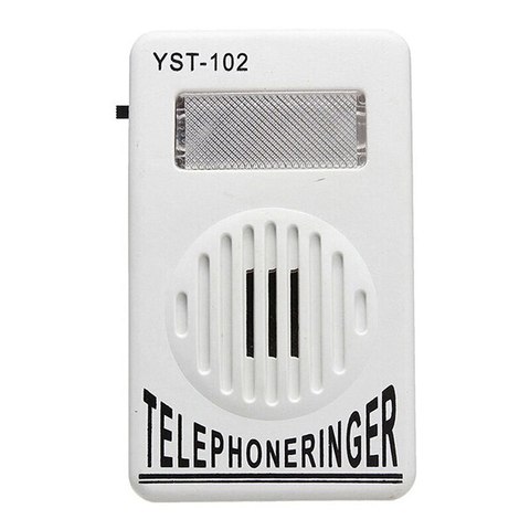 1 PC 95dB Extra-Loud Telephone Ringer Phone Ring Amplifier Ringing Help Strobe Light Bell Sound Landline Ringer Sound Ringtones ► Photo 1/3