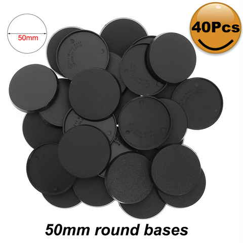 MB750 20pcs/40pcs/80pcs Round Bases 50mm Model Base Plastic For Miniature Wargames Table Games  ► Photo 1/5