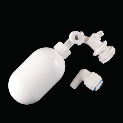 1/4 inches inlet Float Valve White Plastic Adjustable Auto Fill Float Ball Valve Water Control Switch For Water Tower Water Tank ► Photo 1/3