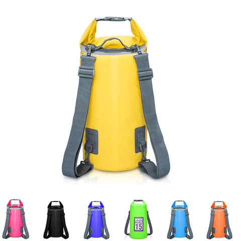 PVC Waterproof Backpack Kayak Pouch Outdoor Trekking Shoulder Dry Bag Travel Diving Boat Ocean Pack River Bag 5L 10L 15L 20L 30L ► Photo 1/6