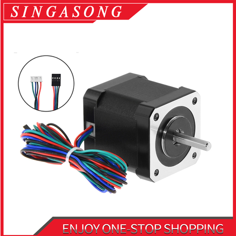 Nema 17 Stepper Motor 48mm Nema17 Motor 42BYGH 2A 4-lead  stepper Motor 1m Cable for 3D Printer CNC XYZ Motor ► Photo 1/6